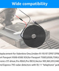 Radar Detector Hardwire Kit for Escort, Valentine One, Uniden, RJ-11 style jack coiled cable with radar detector in background