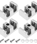 4 Pieces 8mm Anti Collision Stopper Side Guide For Glass Sliding Doors In Shower Rooms Bathroom Silver Finish Fits 8mm Glass