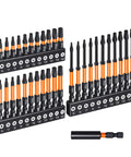 Torx Bit Set 36 Piece T5 Through T40 with extension bar, tamper-proof S2 steel bits for impact drivers, chrome construction