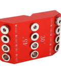 Premium Pocket Hole Jig With 30 Degree And 45 Degree Drill Guide for slick woodworking projects, red aluminum locator fixture.