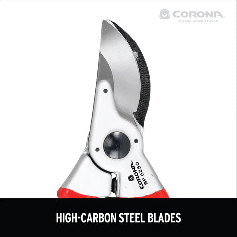 Close-up of Go-To MaxForged 1-Inch Bypass Pruner With Forged Steel Blade And Replaceable Edge Non-Slip Comfort Grip on white background.