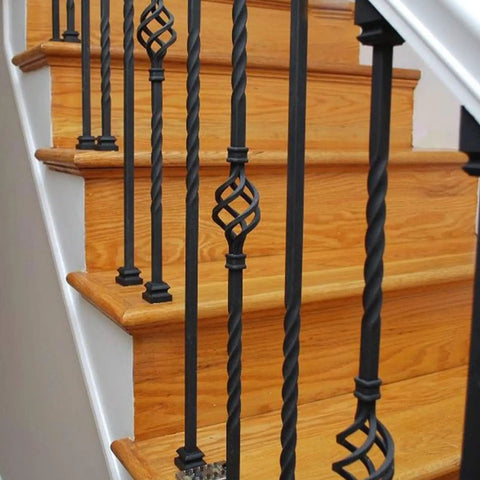 Durable Aluminum Iron Baluster Shoes With Flat Angle For Half Inch Square Balusters Rust Resistant Easy Install Pro Grade Wrought Iron Stair Railings 50 Pack For Outdoor Use on wooden stairs