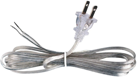 8ft silver cord from Silver Finish Make A Lamp Kit With All Parts Included And No Sweat DIY Lamp Design Or Repair Instructions