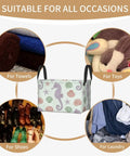 Large Rectangular Storage Basket For Organizing Home Clutter, Waterproof Fabric Bin With Trendy Pattern, collapsible for towels, toys, laundry, and shoes.