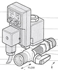 Automatic Electronic Tank Drain Valve For Air Compressors With Self Cleaning Anti Clog Tech Built In Strainer Diagram
