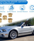 Bronze Shifter Bushing Kit for 2005-2010 Mustang TR3650 T5WC Manual Transmission Replaces Plastic Improves Shifts for V6 and GT 5 Speed Direct Fit Upgrade, bronze bushings with Mustang