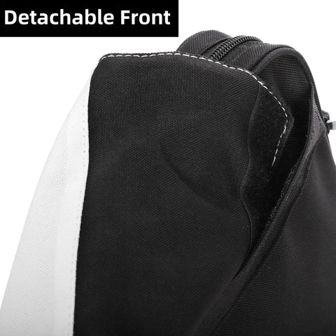 Close-up of detachable front on Two Pack Sublimation Blank Bags With Adjustable Straps DIY Crossbody Bags For Sublimation Sport