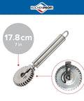 17.8cm Ravioli Cutter and Pastry Wheel for Fresh Pasta and Dough That Seals Crimps and Cuts Perfectly With 18 10 Stainless Steel Build