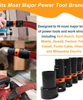 Versatile 16 Foot Vacuum Hose Kit With 6 Adapters fitting various power tools including DeWalt and Bosch in action