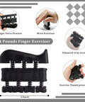 4 pounds finger exerciser from Grip Strength Kit With Counting Gauge, Adjustable Finger Trainers, Grip Balls, Hand Grippers And Forearm Strengtheners, 5 Pack For Real Strength Training, Hand Exercises And Killer Grip Improvement