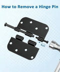 4x4 Matte Black Exterior Door Hinges for Exterior Doors Heavy Duty Metal Hardware with Rust Resistant Finish Easy No Fuss Quick Install 12 Pack Set Included, hinge pin removal guide