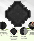 Two Pack Heavy Duty Rubber Concrete Paver Molds For Stepping Stones Walkways And Patios Reusable Flexible Cement Forms