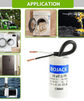 16uF 250V AC CBB60 Motor Run Capacitor 2 Wire For AC Motors Blower Air Conditioner Refrigerator And Air Compressor Replacement