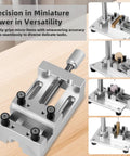 Rock Solid Mini Drill Press Vise With Aluminum Body High Precision Clamp From 0 To 1.85 Inch For Crafts Jewelry Making Modeling Repairs Hobbies Watches Small Electronics And Micro Fabrication, aluminum vise clamping small parts