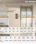 Heavy Duty Stainless Steel Top Mount Sliding Barn Door Hardware Kit For Single Door Up To 37 Inches Wide With A 6 Foot Track shown installed