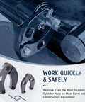 Gland Nut Spanner Wrench Kit For 1 To 6 Inch Gland Nuts And Hydraulic Cylinders, shown in use on equipment