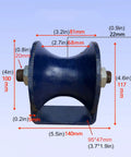 U-Type Fixed Pulley Sliding Roller Track Heavy Duty Cast Iron For Gate Frame And Sliding Door Industrial Machines Rolling Gate Inverted Track Dual Bearings For Smooth Quiet Operation 100mm 4in