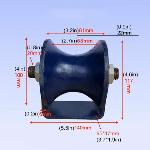 U-Type Fixed Pulley Sliding Roller Track Heavy Duty Cast Iron For Gate Frame And Sliding Door Industrial Machines Rolling Gate Inverted Track Dual Bearings For Smooth Quiet Operation 100mm 4in
