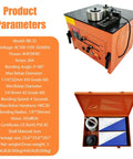 Plug And Play 110V Electric Rebar Bender Machine Handles Steel Bars 6mm To 32mm With Smooth 0 To 180 Degree Adjustment and robust design.
