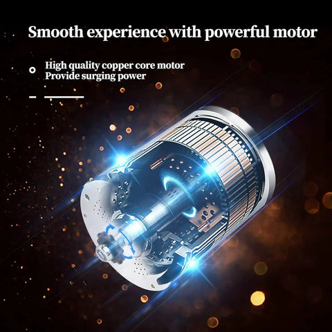 High Speed 2500W 60V Brushless DC Scooter Motor Kit No Load 4400RPM copper core motor close-up with glowing lights