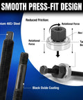 All In One Harmonic Balancer Installer Set With Four Long Reach Adapters And Nut Bearing Assembly, smooth press-fit design diagram