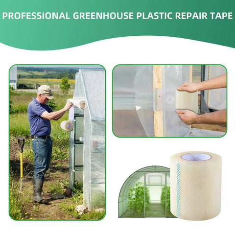 Heavy Duty Greenhouse Repair Tape 6.3 Mil Thick UV Resistant Plastic Sheeting Tape For Greenhouse Covers And Repairs 3In By 213Ft Waterproof Tear Resistant Low Temp Adhesive