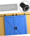Carbon Steel Sliding Barn Door Track Spacers Kit 4 Pack Durable Wall Mount Connectors for Barn Door Hardware installation example