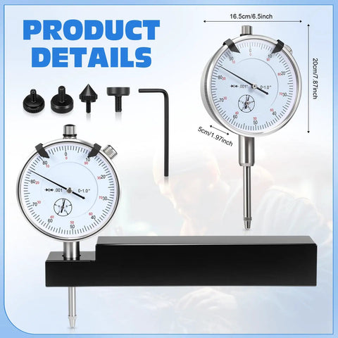 Pro Grade Sleeve Height and Counter Bore Dial Gauge for All Diesel Engines and Sleeved Cylinders, 0-1.00 Inch Range