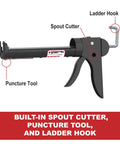 No Drip Manual Caulking Gun For One Tenth Gallon Cartridges With Hex Rod 10 To 1 Drive Viper Line Series Pro Grade frame with tools