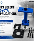 Pro Grade Wheel Bearing Removal Tool Rear Axle Puller Installer Kit With Abs Tone Ring Fits 1995 2020 Toyota Tacoma Tundra 4Runner Hilux 100mm To 140mm 4 Bolt Circle Blue Beast Mode Garage To Knock Out Jobs Fast No Stress At All, blue steel kit