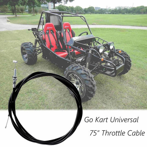 75 Inch Universal Throttle Cable Kit For 90Cc 110Cc 125Cc 150Cc Go Kart Mini Bikes Dirt Bikes Gas Scooters Buggy And Lawn Mower Heavy Duty Includes 1 Throttle Cable And 2 Tie Cables