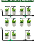 Easy Fit Adjustable Drip Irrigation Drippers Set Of 30 With 360 Degree Flow Control For 4 To 7 Millimeter Tubing watering pots