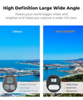 Comparison of standard view and K&F Concept with Wide Angle Lens for DJI Mavic 4 Pro Drone, 108 Degree Field Of View.