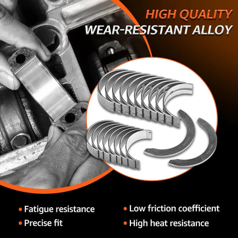 Close-up of Beefed-Up Engine Main And Rod Bearing Set Replacement For Hyundai And Kia 2011-2016 Models in use