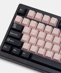 Compact Wireless Mechanical Keyboard With Tri Mode Connectivity And A Slick Dot Matrix Screen Plus Custom Volume Knob For Hella Smooth Typing Vibes And Epic Gaming Sessions Powered By Massive 10000Mah Battery, top view of keys.