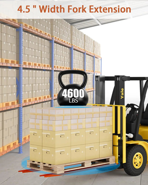 Heavy Duty Steel Forklift Extensions For Real Job Site Grind Seventy Two Inches Long By Four Point Five Wide Pair Of Built Tough Pallet Fork Attachments For Lift Trucks And Loaders Orange