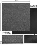 20 Pack Commercial Carpet Tiles 20x20 Inches Reusable Carpet Squares With Stickers PVC Backed Floor Tiles light gray front back view