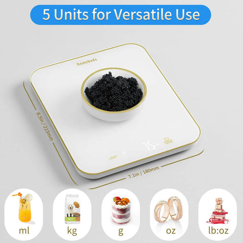 Digital Food Scale 33Lb Capacity With 1g Increments Ultra Precise Kitchen Scale For Cooking And Baking Grams And Ounces LED Display