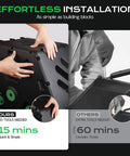 Effortless installation of Dual Chamber 45 Gallon 170L Compost Tumbler With 360 Degree Rotating Design shown, quick assembly in 15 mins.