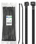 UV Protected Zip Ties 12 Inch 100 Pack Self Locking Nylon Cable Ties Black Heavy Duty For Indoor Outdoor Use