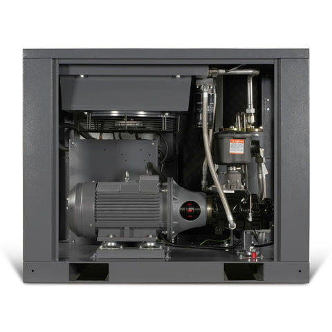 15HP Rotary Screw Air Compressor Workhorse With 45 CFM And 116 PSI For 230V 3 Phase Industrial Grade Powerhouse internals view