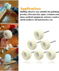 Pro Grade Mini Wool Polishing Brush Wheel Set For Drill Rotary Tools, 60 Pcs With 3mm Shank polishing various items