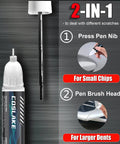 Volkswagen Touch Up Paint Kit 12ml With Built In Brush 2 In 1 Scratch Remover Pen And Two Disposable Micro Applicators In Pure White For Quick DIY At Home Car Paint Repair On VW Cars Like Tiguan Atlas Jetta Taos ID4 Golf R And More detailing brush and pen heads for small chips and large dents.