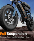 Beastly 1000W Peak Motor Fat Tire Electric Bike For Adults And Teens With 48V 13Ah Battery over rocky terrain