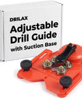 Adjustable Diamond Drill Guide with Suction Base for 1/8 to 3-1/4 Inch Hole Saws and Bits with box and fittings