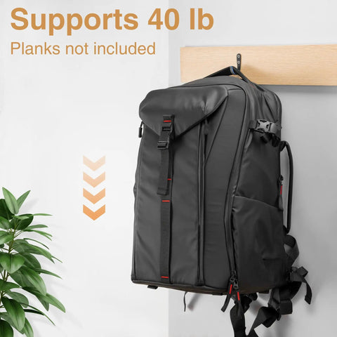 10 Pack Wall Hooks For Bathroom Kitchen Closet And Garage Black Metal Hangers That Hold Up To 40 Lbs Ultra Strong Built To Last