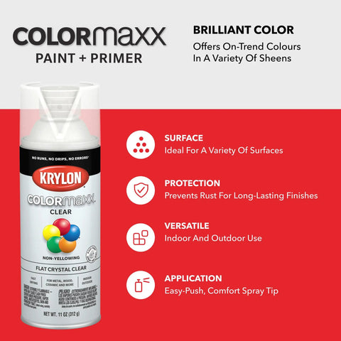 Legit Heavy Duty Acrylic Clear Spray Paint For Indoor Outdoor Projects, Eleven Ounce can for versatile surface protection.