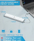 Wireless Under Cabinet Lights With 48 LED Motion Sensor And Remote Control Rechargeable Stick On Magnetic Night Lights charging via USB