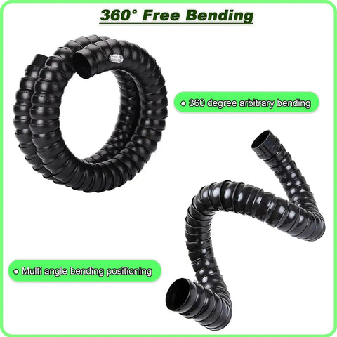 Premium Flexible 360 Degree Fume Extractor Hose With Articulated Industrial Duct Arm showcasing flexible 360 bending capabilities.