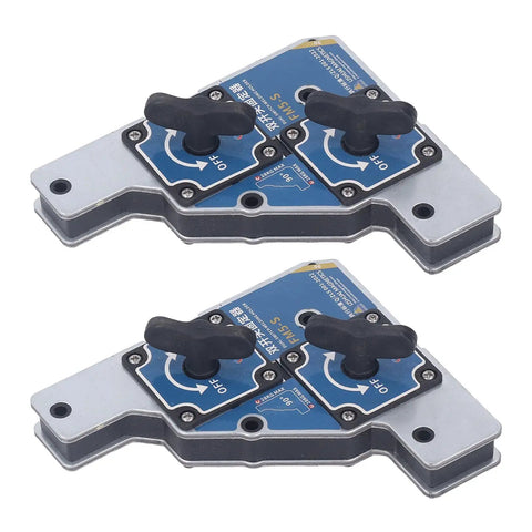 Heavy Duty Welding Magnet 2 Pack With Strong 61 Pound Pull Force, Dual Switch Holder For Steel And Iron Pipe, Reliable Angle Support Tool To Keep Your Metal Work Rock Solid And Super Easy To Use Today, dual switch holders